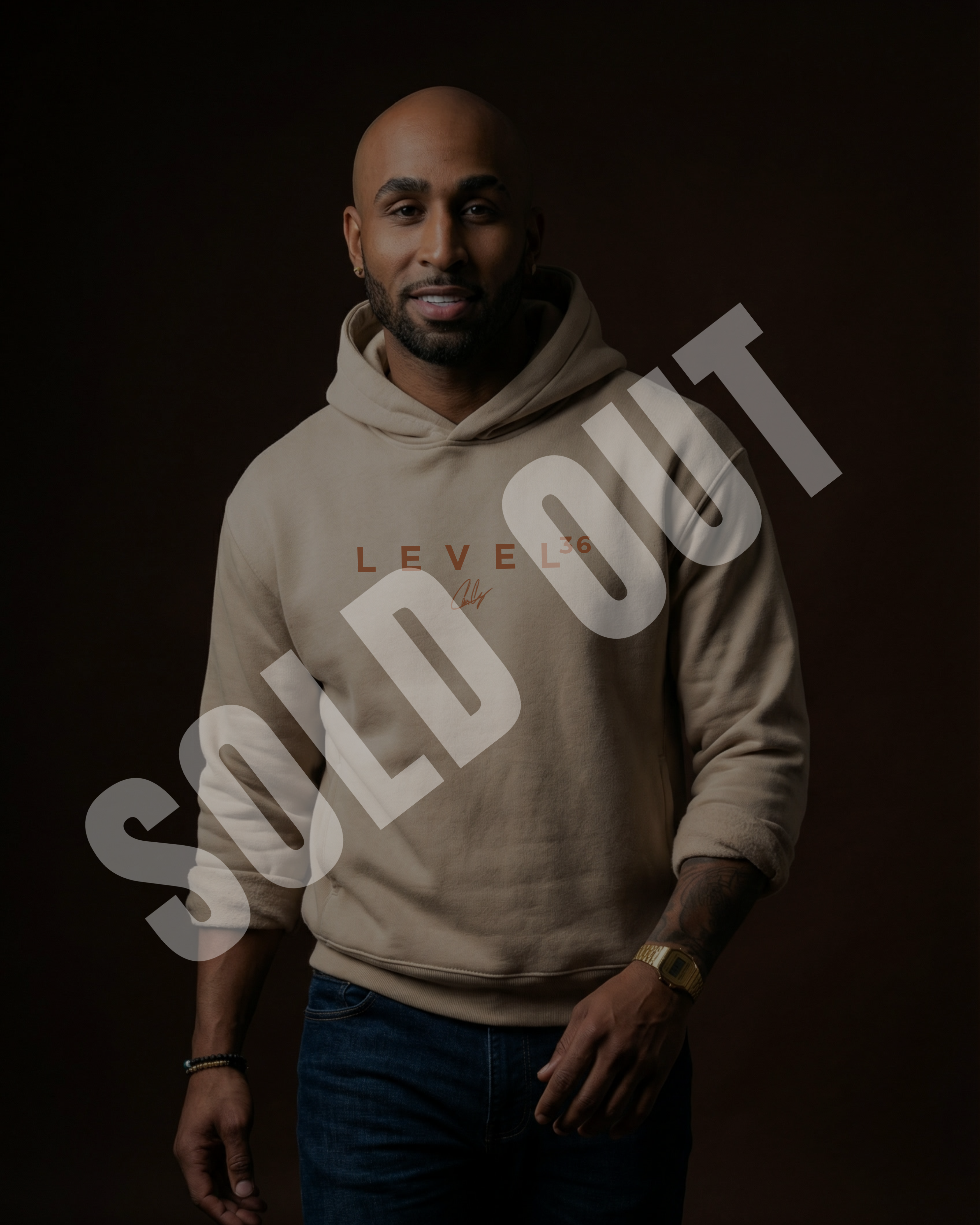 LEVEL 36 Anniversary Drop – Beige Hoodie (SOLD OUT)